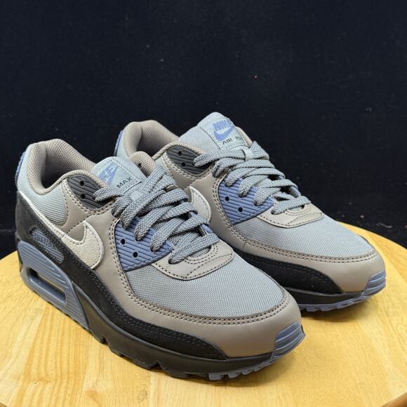 Nike Air Max 90 Smoke Grey Diffused IB6392 001 Size 9 Blue Black Mesh Low Top - Picture 6 of 10